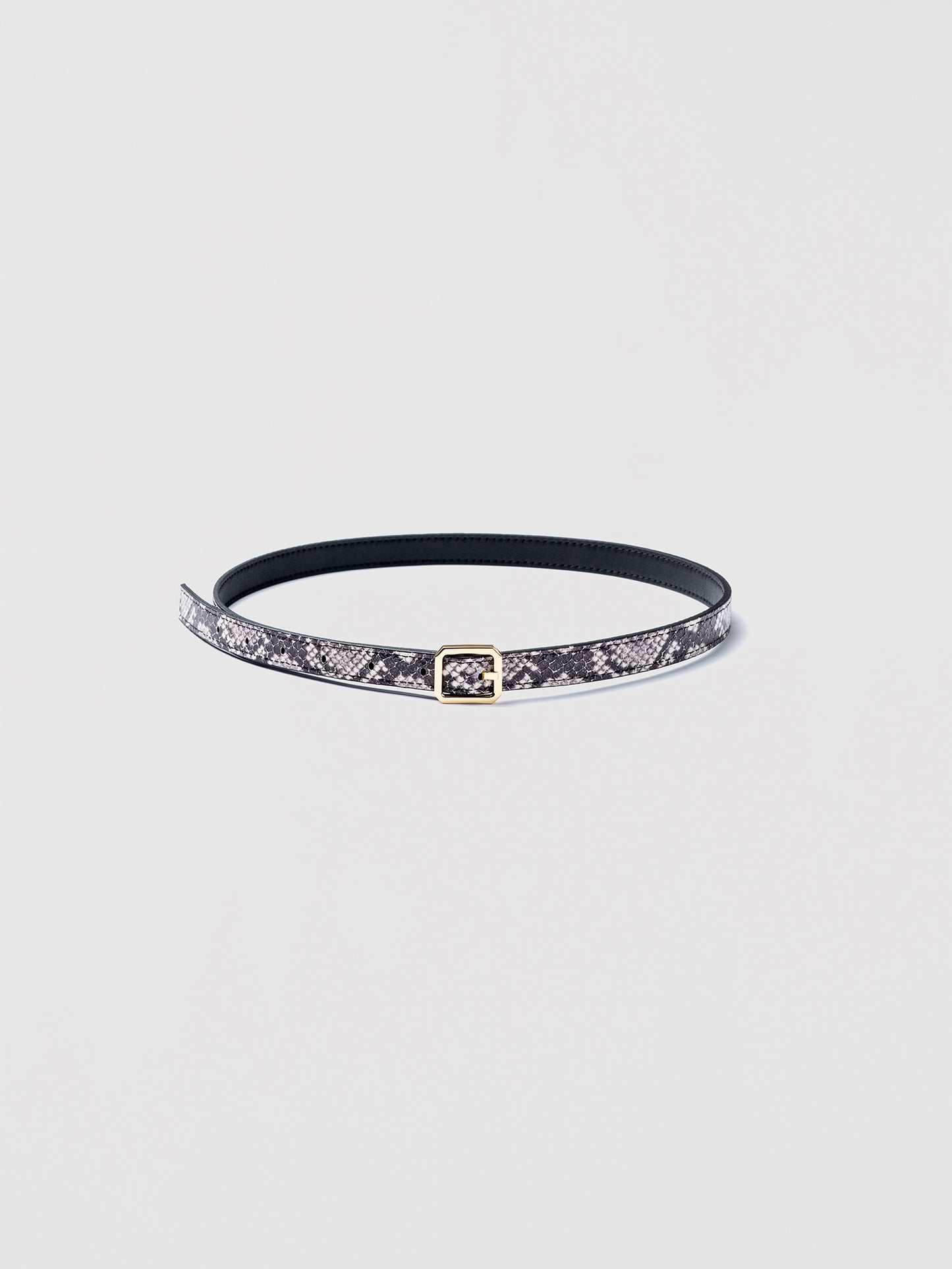 Maison Boinet 15 mm Reversible Belt In Nappa Leather Python