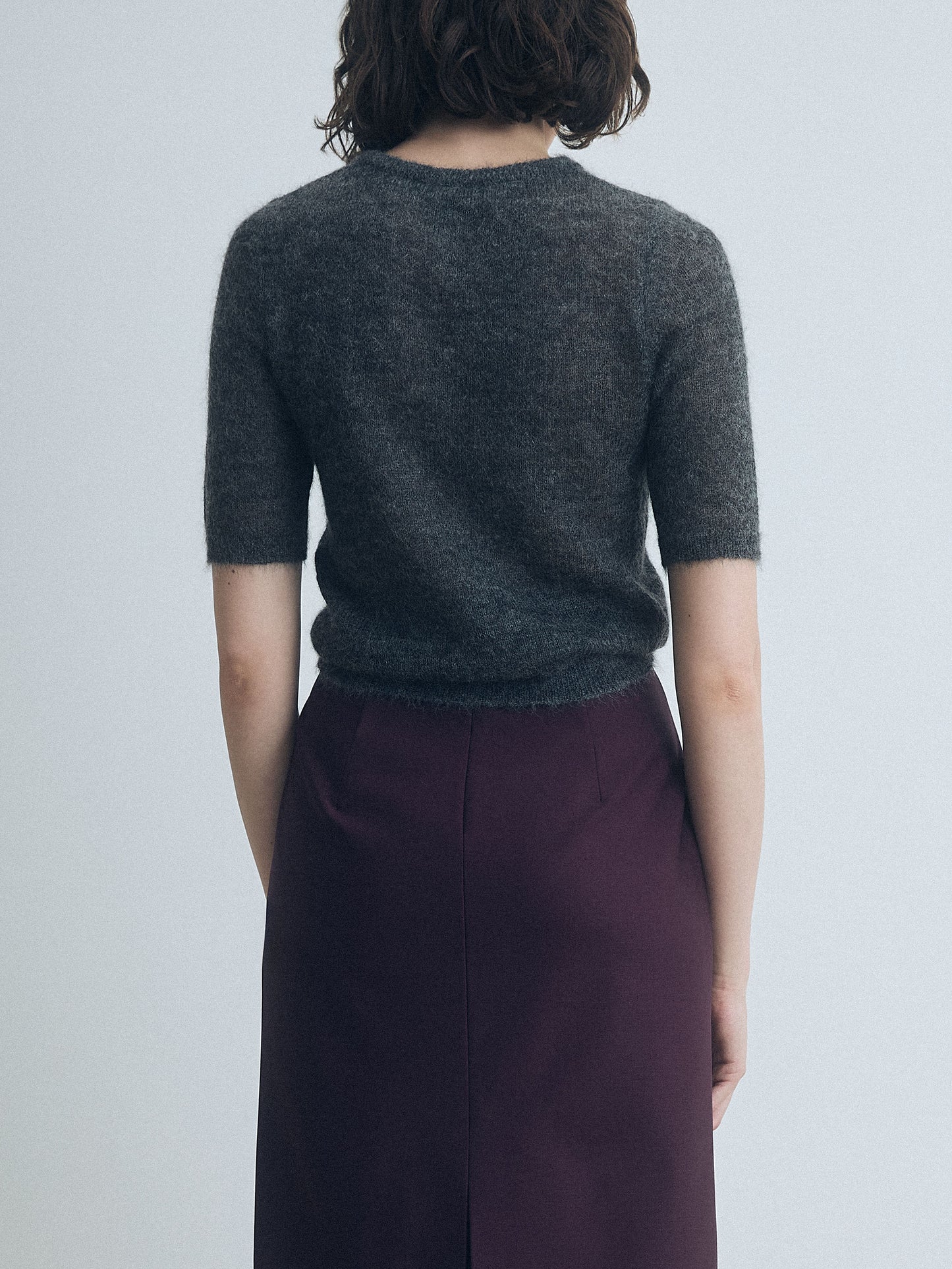 Short Sleeve Mohair Sweater