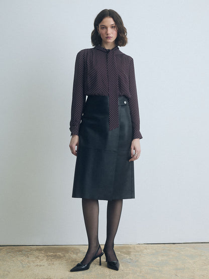 Leather Wrap Skirt