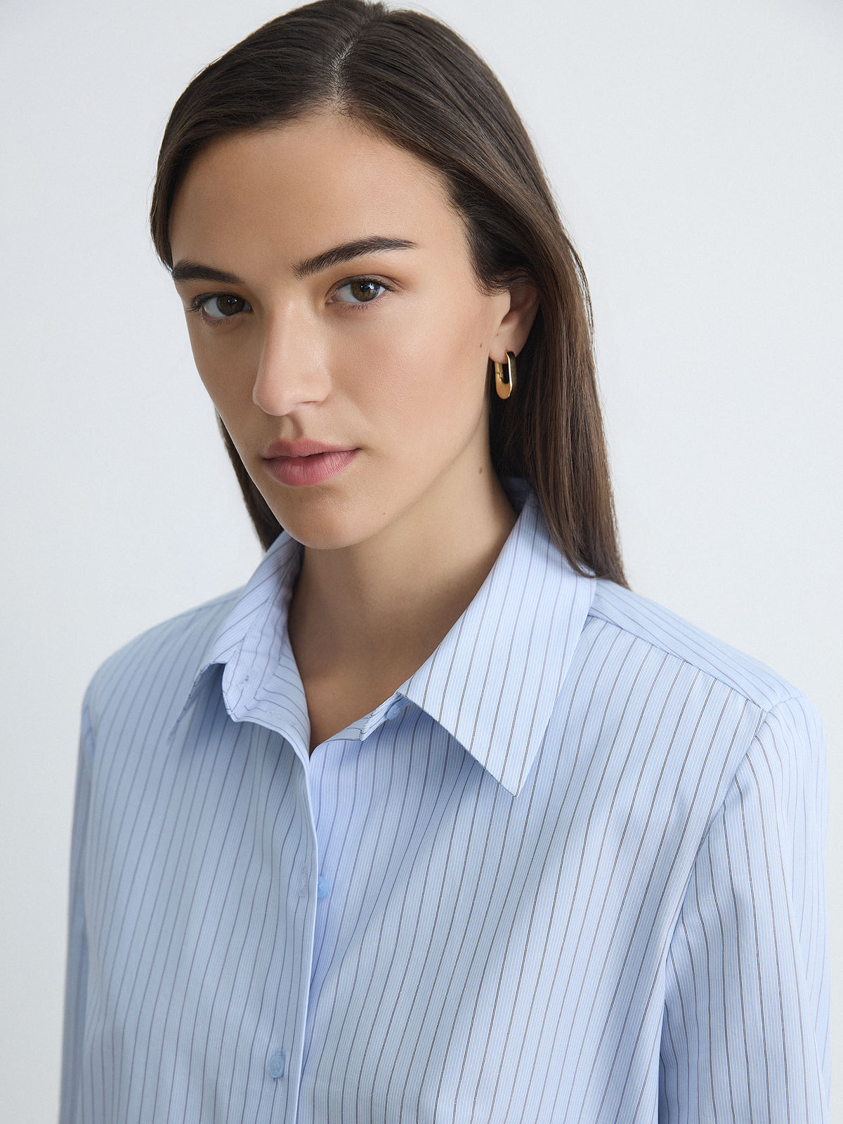 Chemise En Popeline Rayée