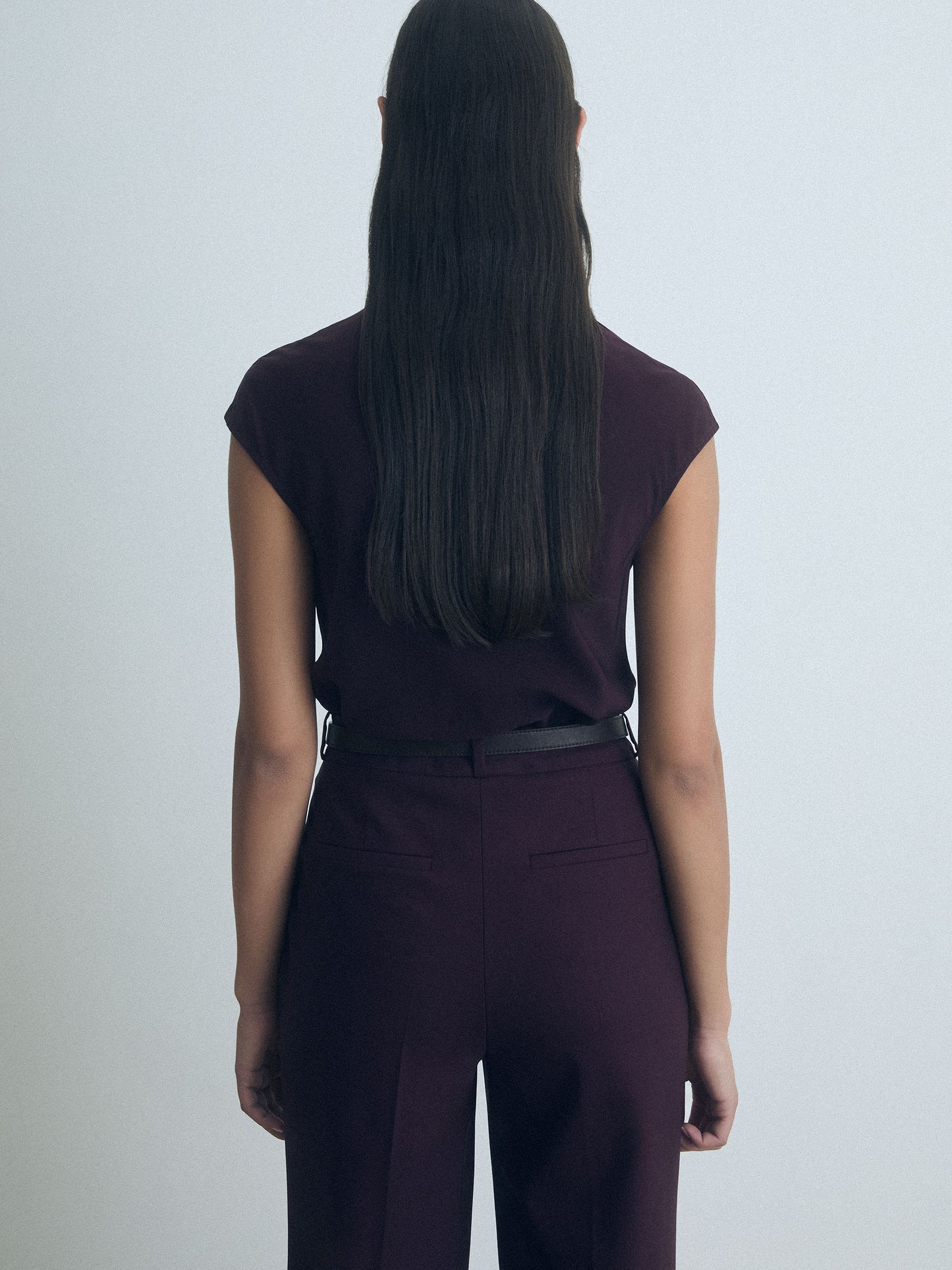 Crew Neck Bias Silk Top