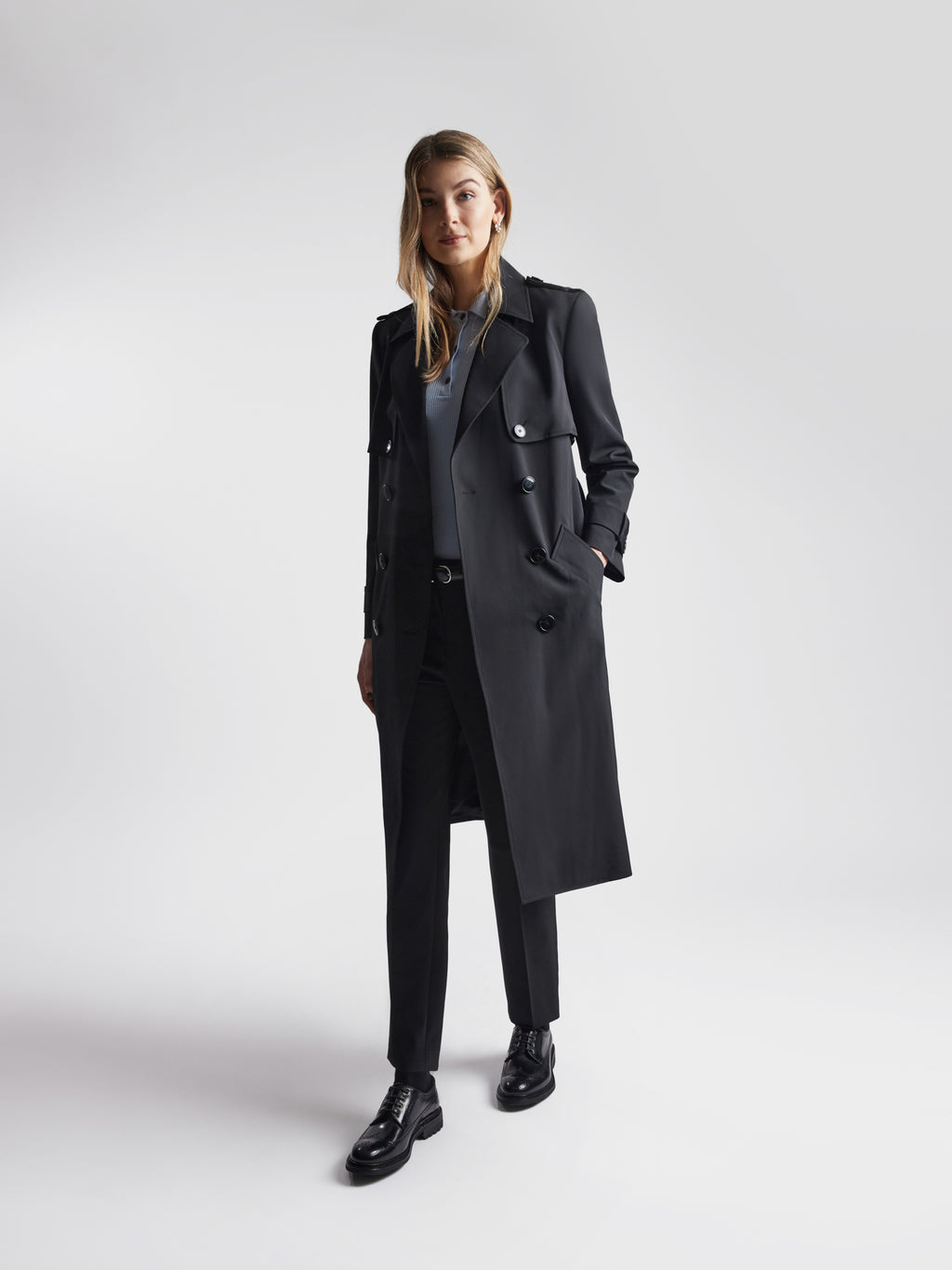 Black trench store