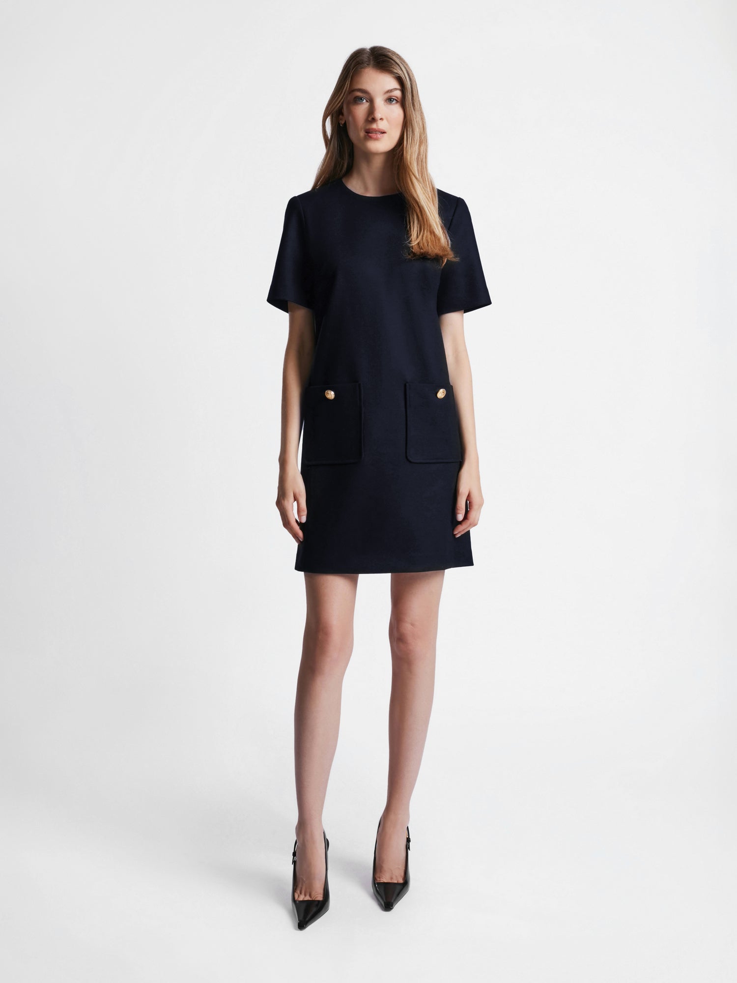 Wool jersey shift dress – Judith \u0026 Charles