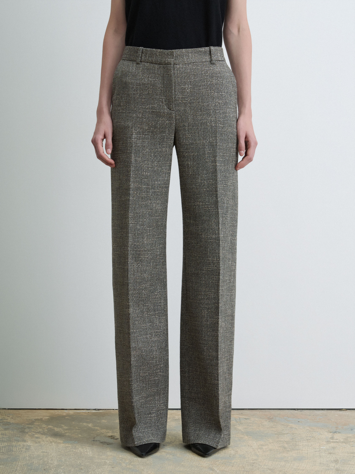 Mid Rise Tweed Pant
