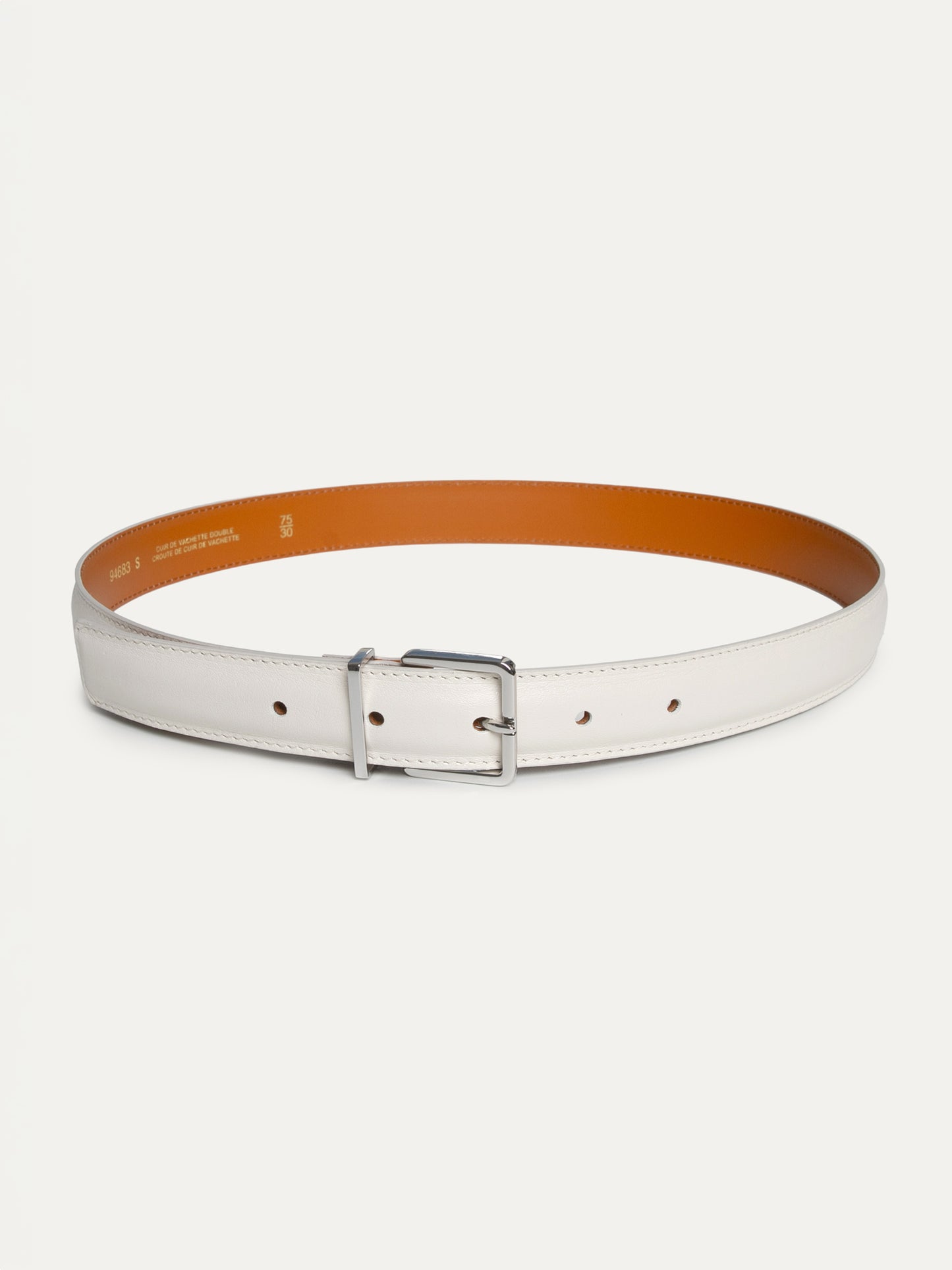 Maison Boinet 25mm Belt In Nappa Leather Lined Crust