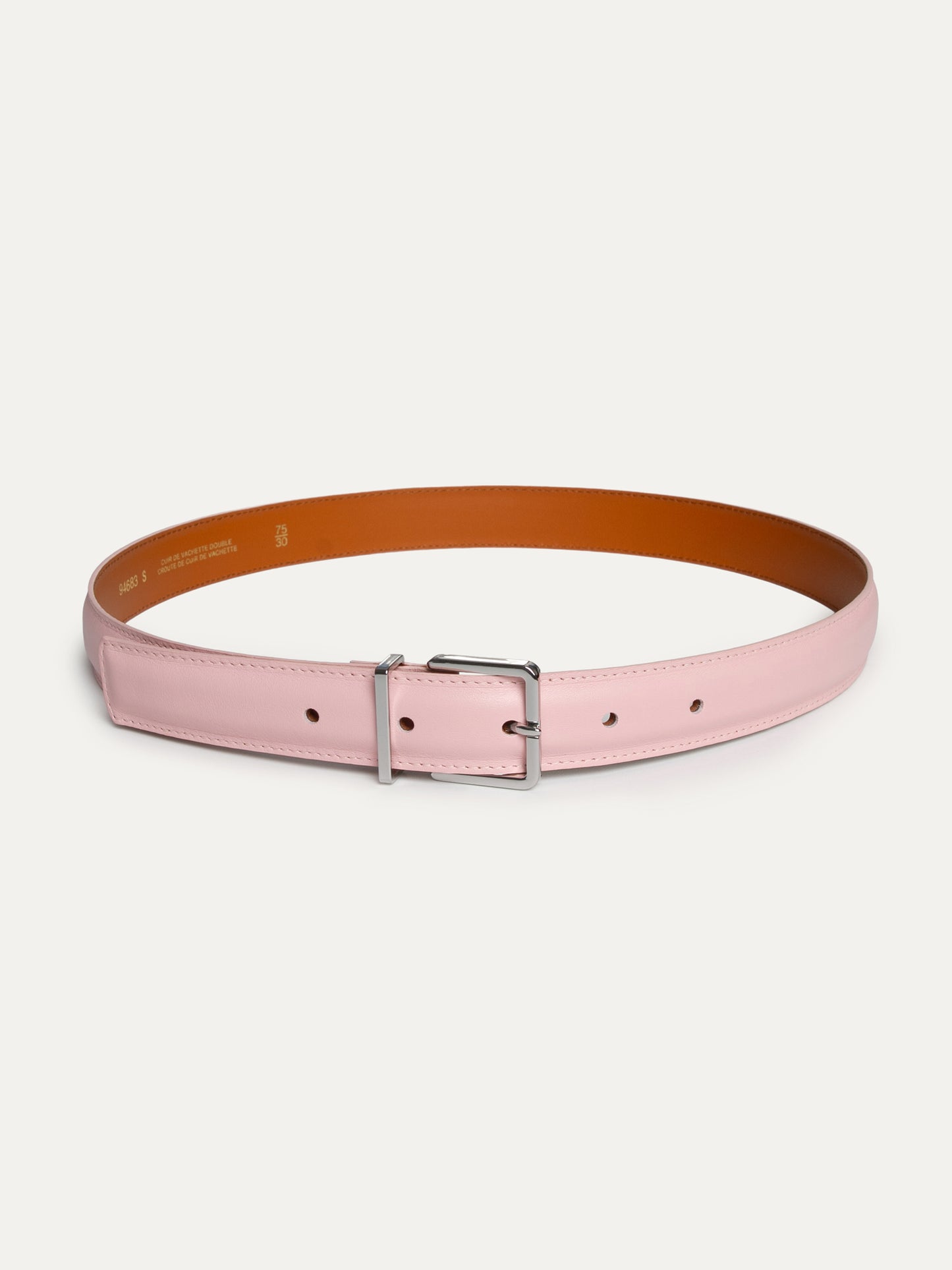 Maison Boinet 25mm Belt In Nappa Leather Lined Crust