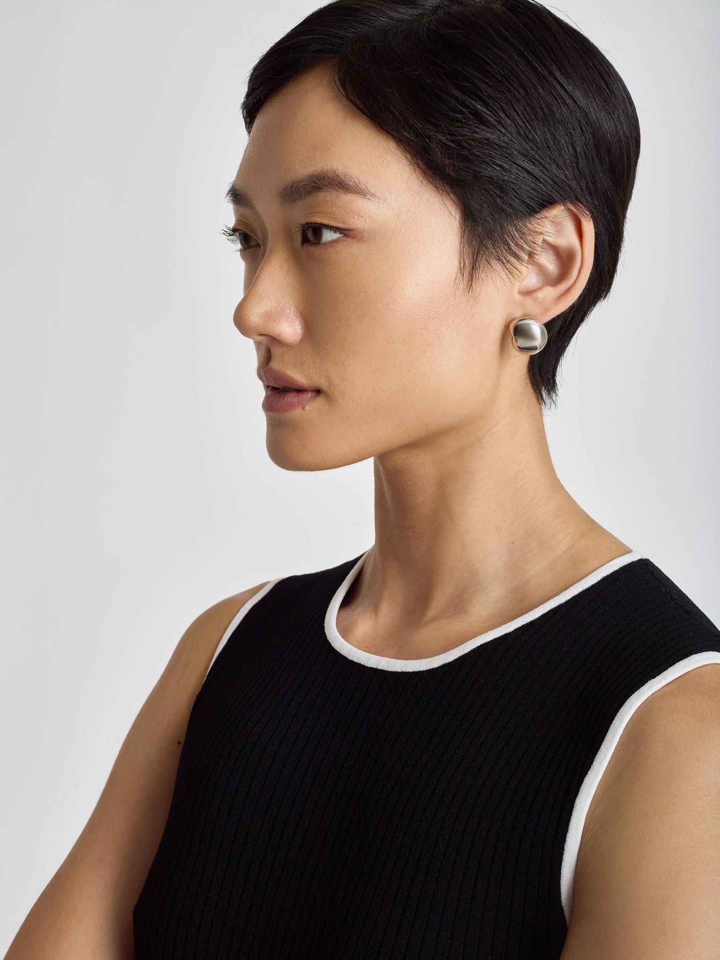 Robe en Tricot Côtelé Sans Manches