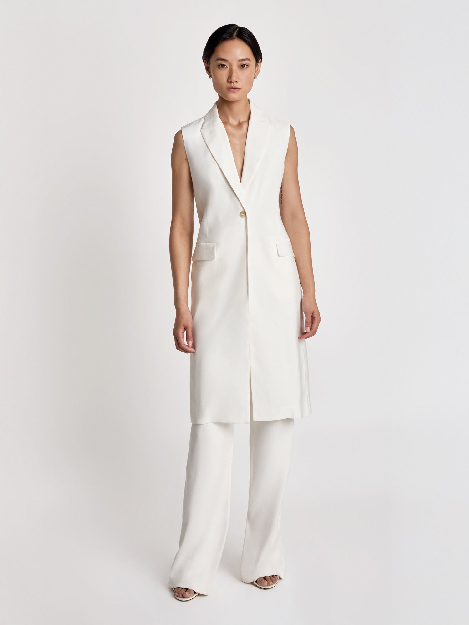 人気の贈り物が大集合 Long linen vest – Judith & Charles トップス