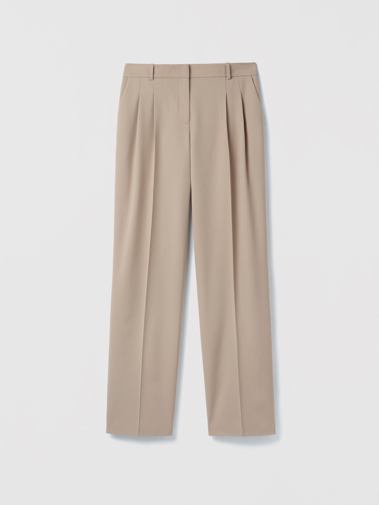 Camel pants on a white background