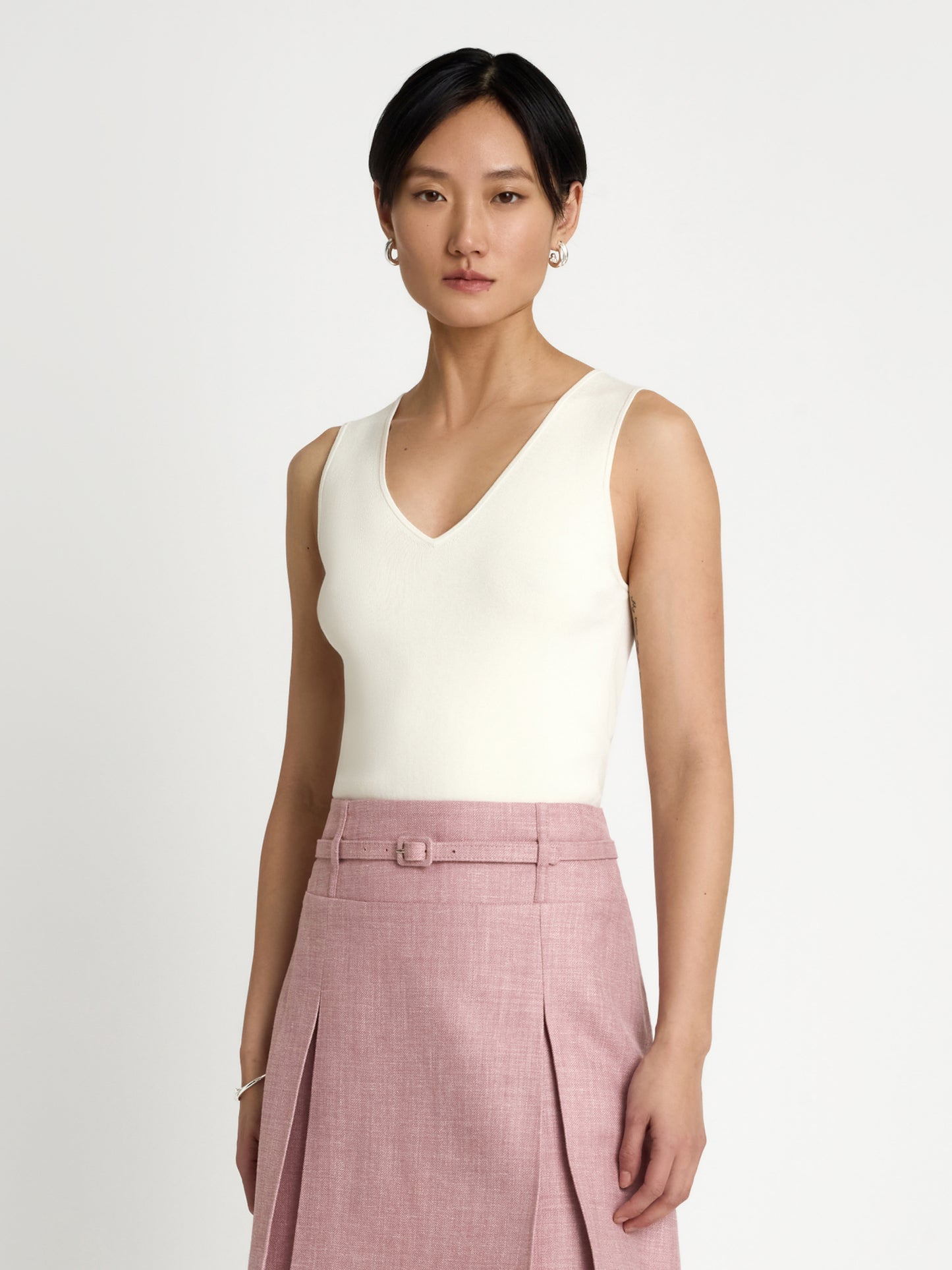 Haut en Maille De Coton Et Soie