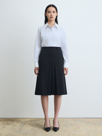 Easy Care Double Pleat Skirt