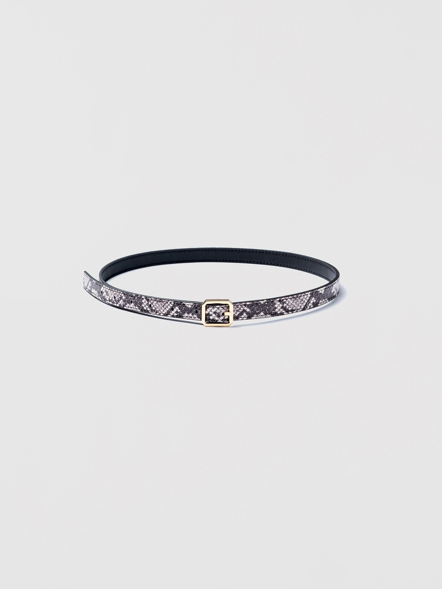 Maison Boinet 15 mm Reversible Belt In Nappa Leather Python