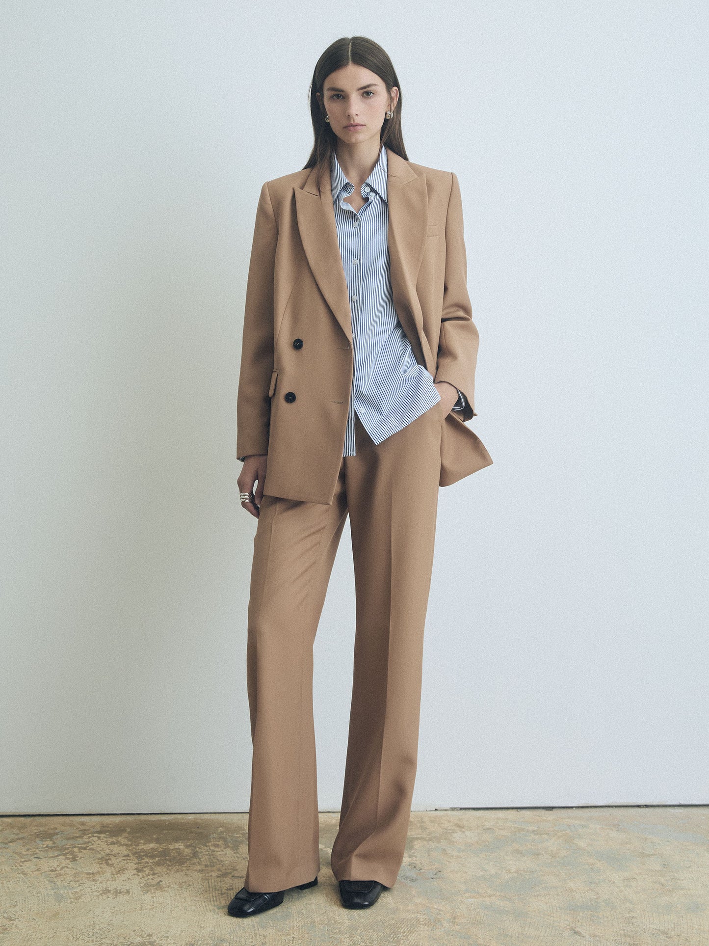 Straight Cut Wool Pant