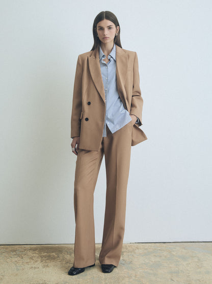 Straight Cut Wool Pant
