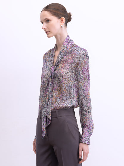 Blouse à foulard avec imprimé floral