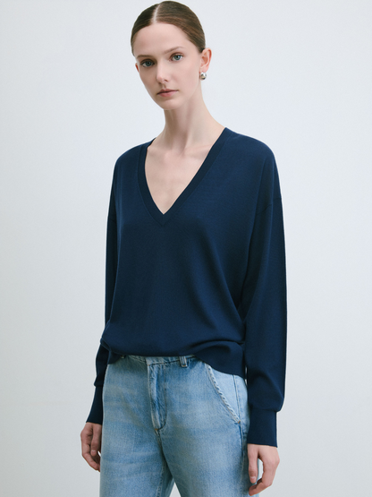 Extrafine Merino V-neck Sweater