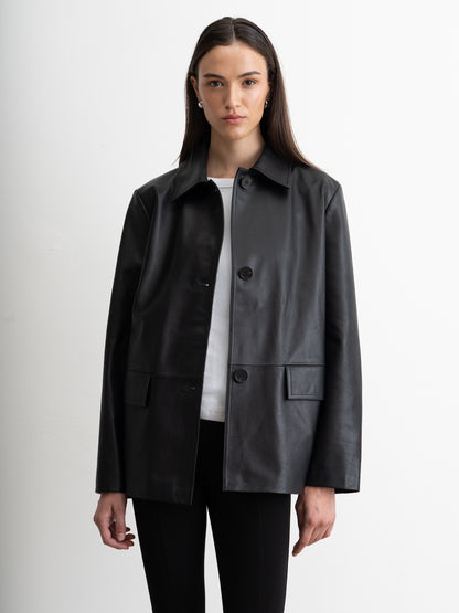 Boxy Leather Jacket