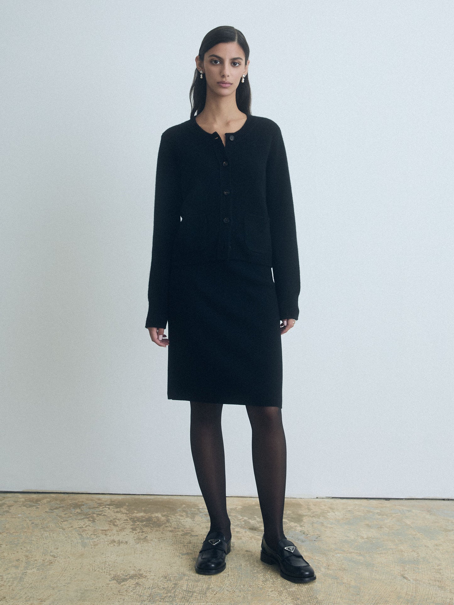 Long Sleeve Crew Neck Cardigan