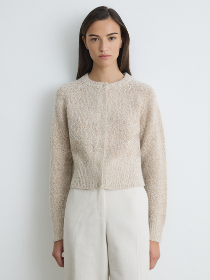 Cardigan En Maille De Mohair À Boutonnage Devant