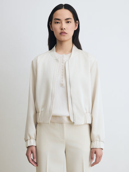 Blouson aviateur en satin mat