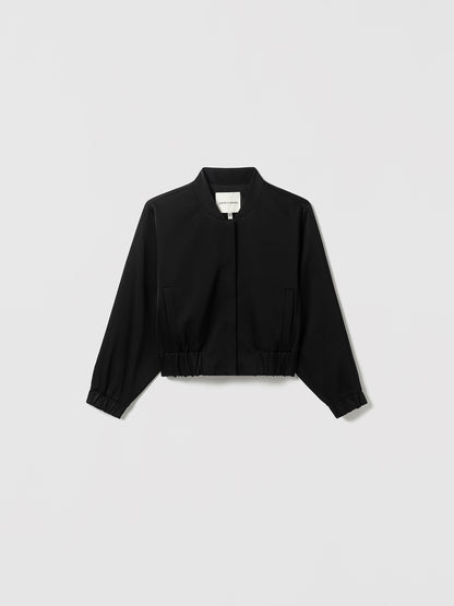 Blouson aviateur en satin mat