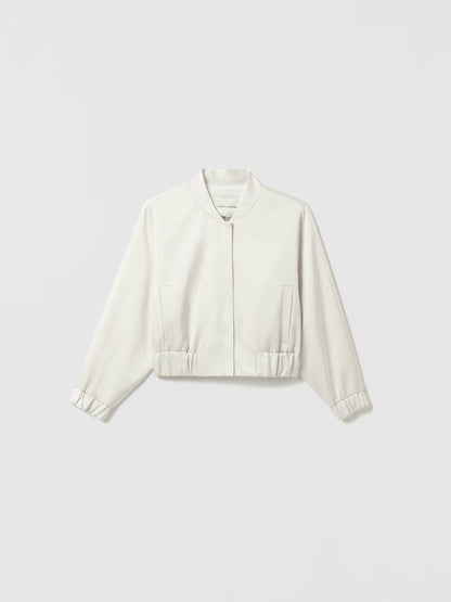 Blouson aviateur en satin mat