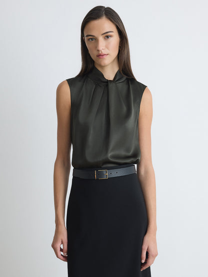 Silk Twist Neck Blouse