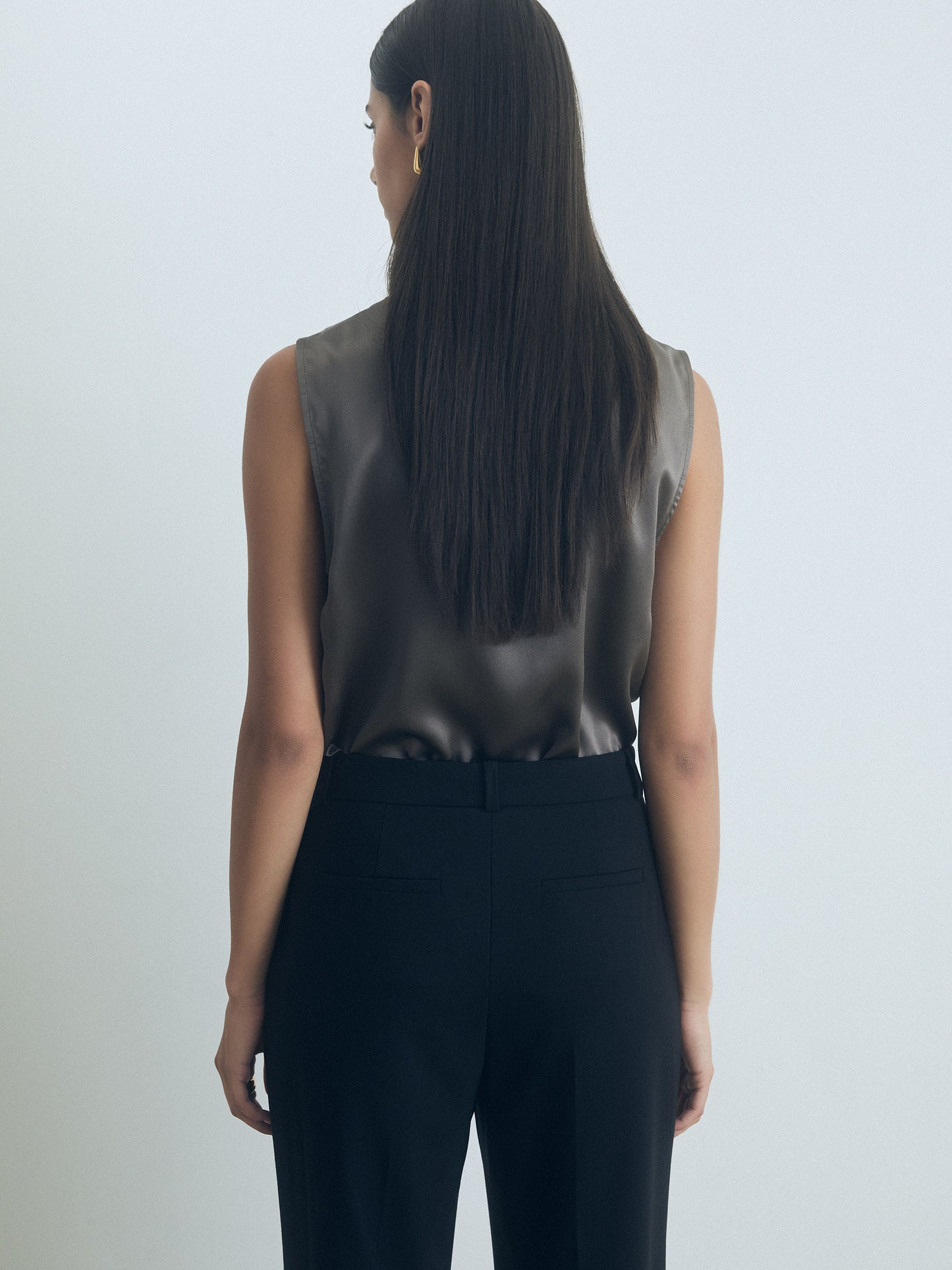 Tie Neck Silk Blouse