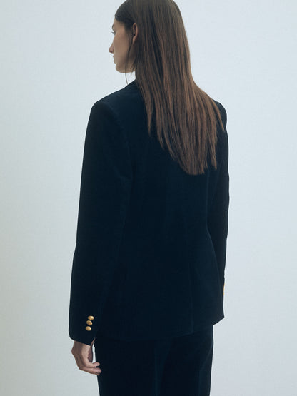 Veste Courte en Velours Côtelé à Coupe Ample