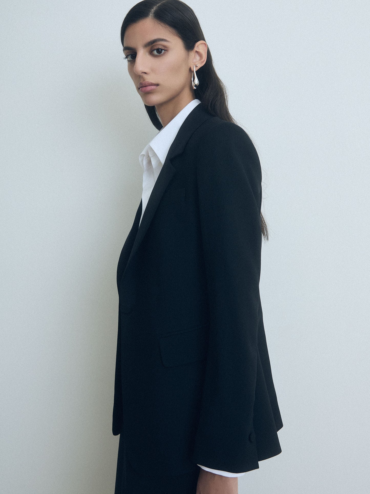 Veste Structurée en Mélange De Laine