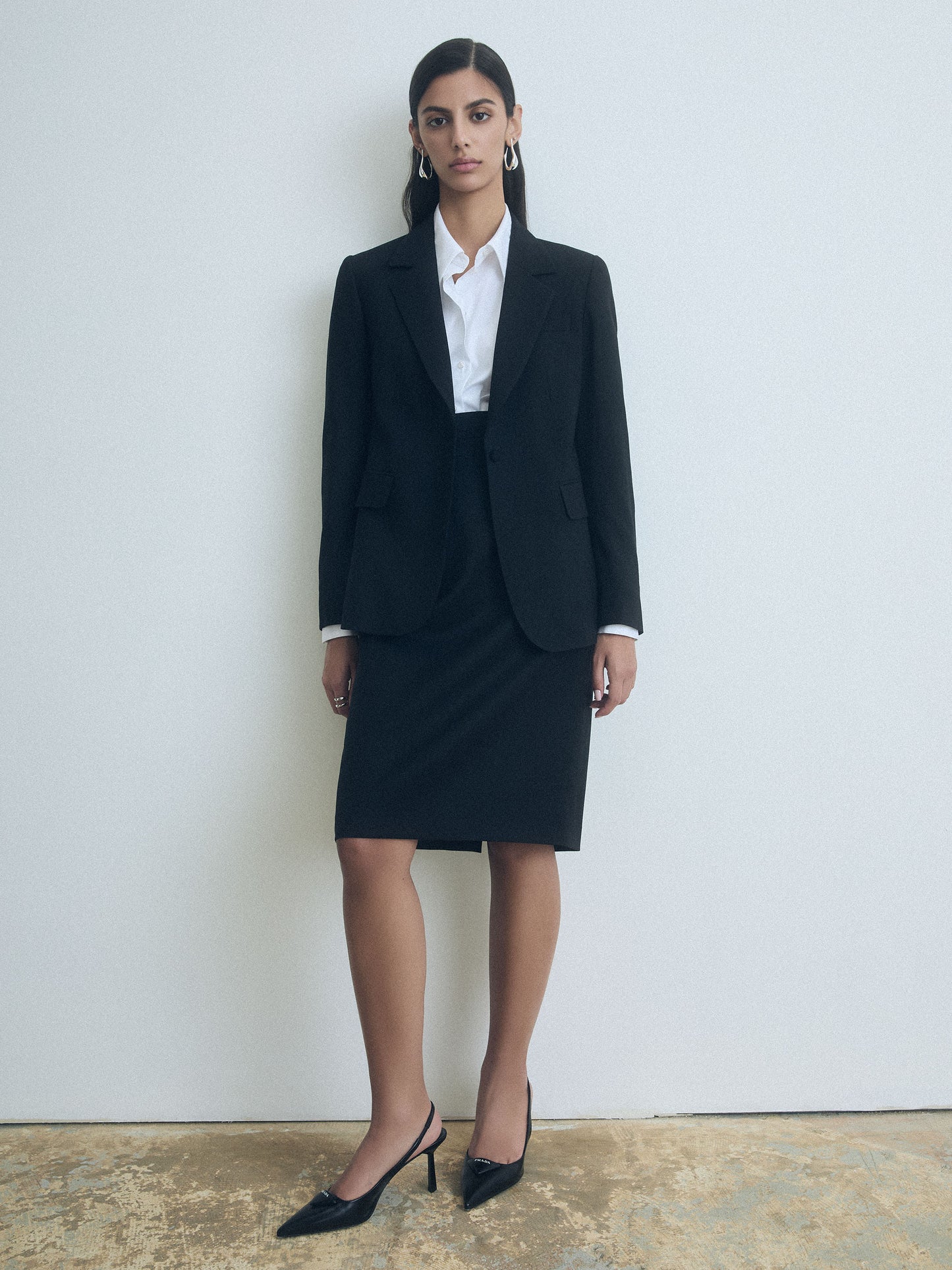 Veste Structurée en Mélange De Laine