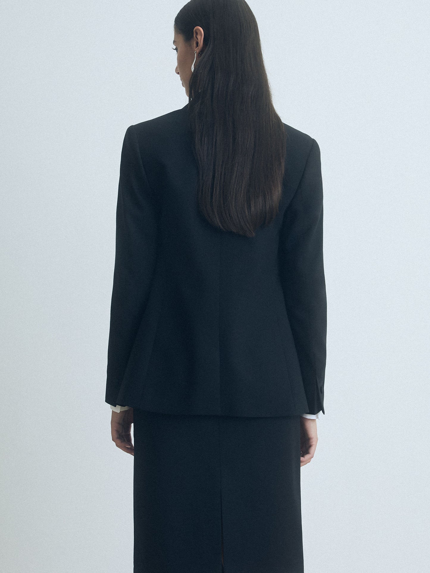 Veste Structurée en Mélange De Laine
