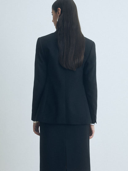 Veste Structurée en Mélange De Laine