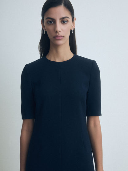 Robe à Manches Mi-longues, Coupe Ajustée