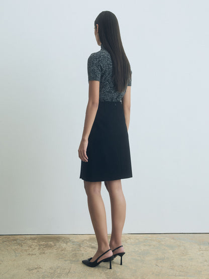 Jupe Portefeuille en Laine