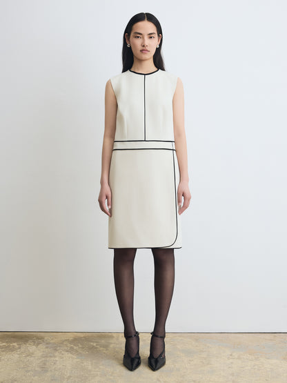 Contrast Piping Short Dress