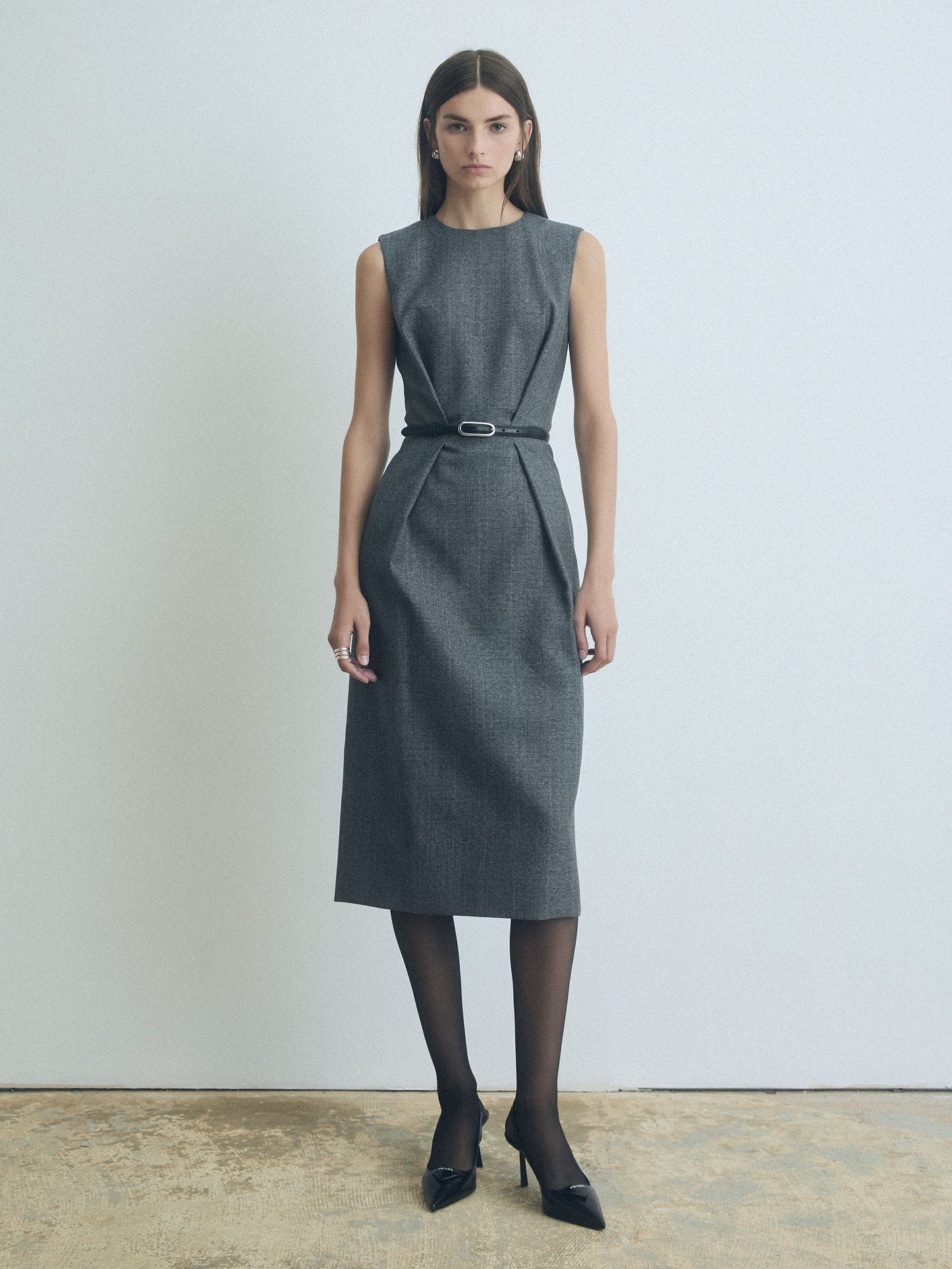 Sleeveless Wool Dress