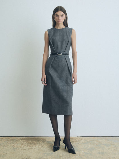 Sleeveless Wool Dress