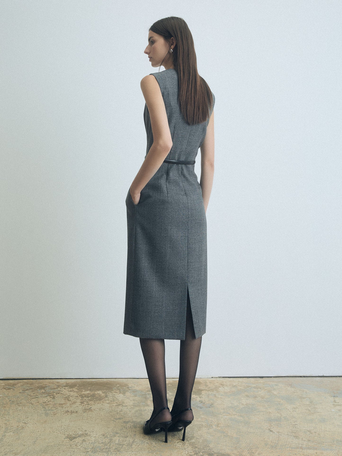 Sleeveless Wool Dress