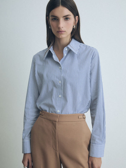 Long Sleeve Poplin Blouse