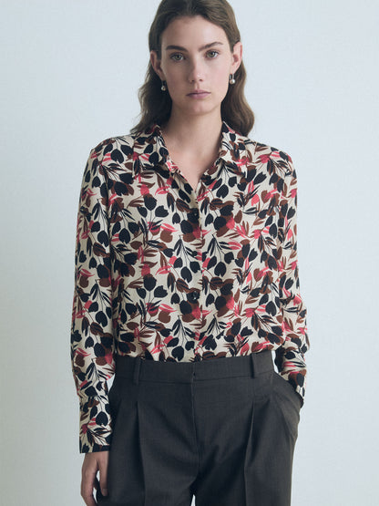 Blouse en Soie à Coupe Droite