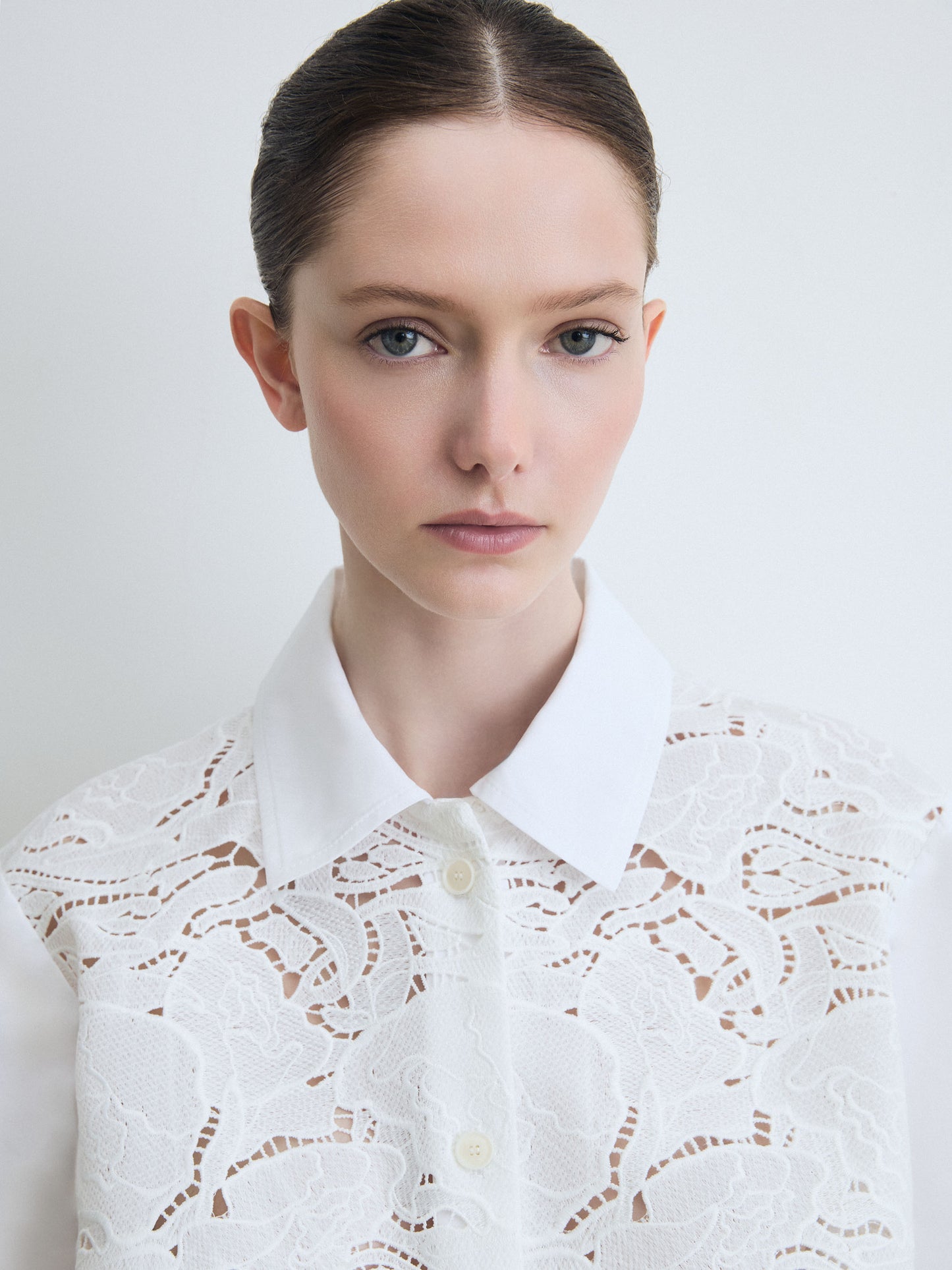 White lace shirt