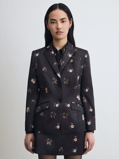 Tailored Floral Print Jacket