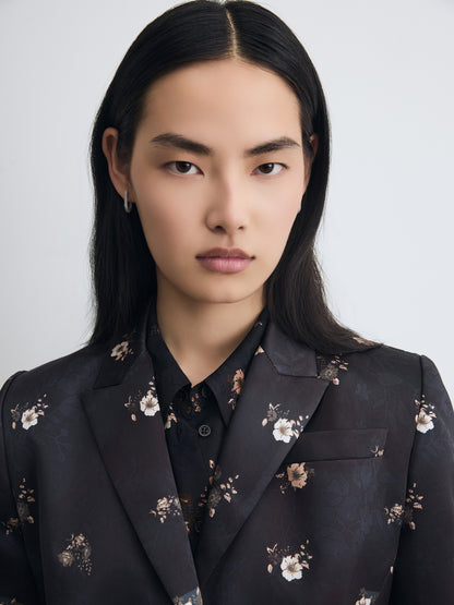 Tailored Floral Print Jacket