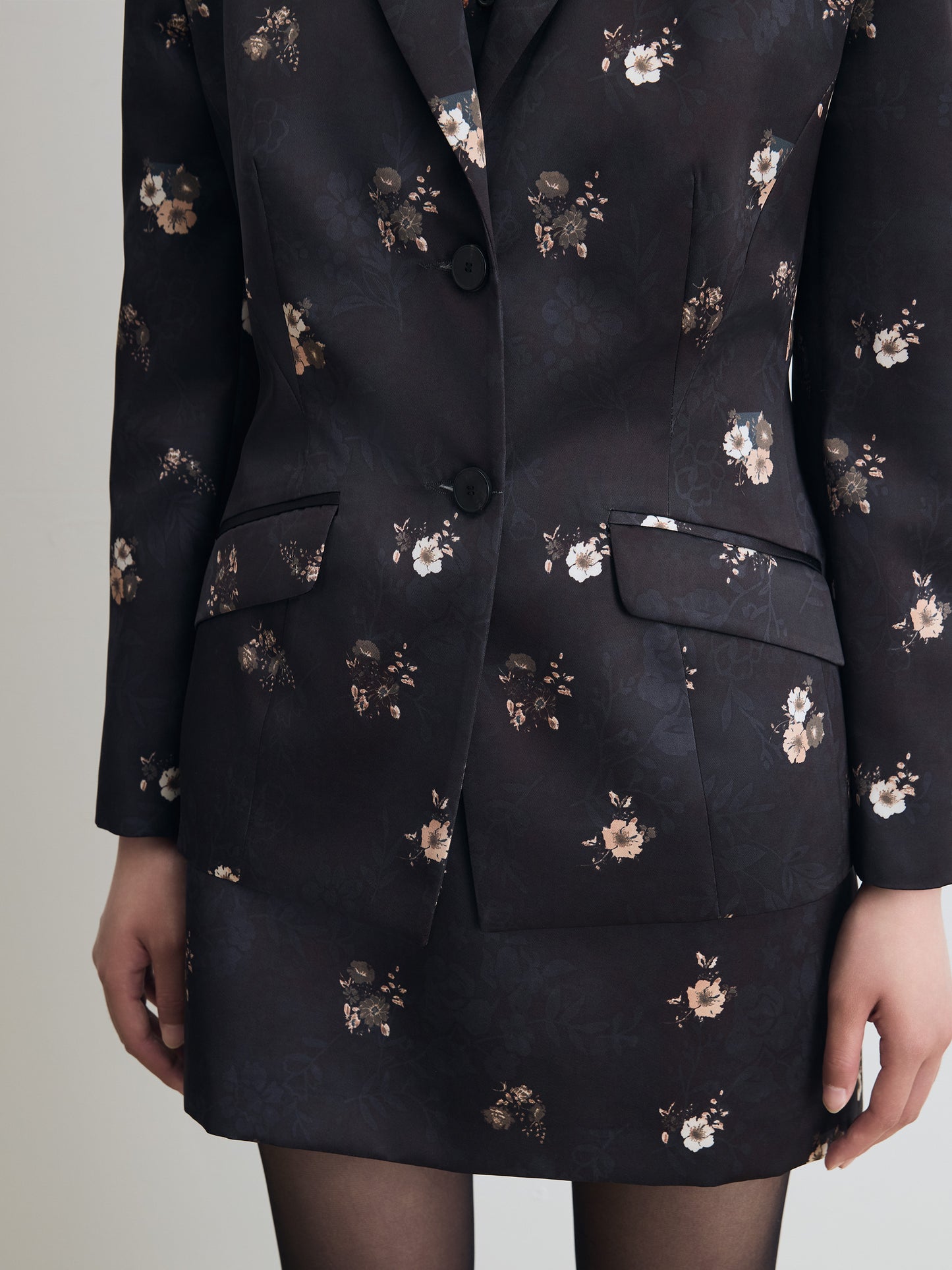 Tailored Floral Print Jacket