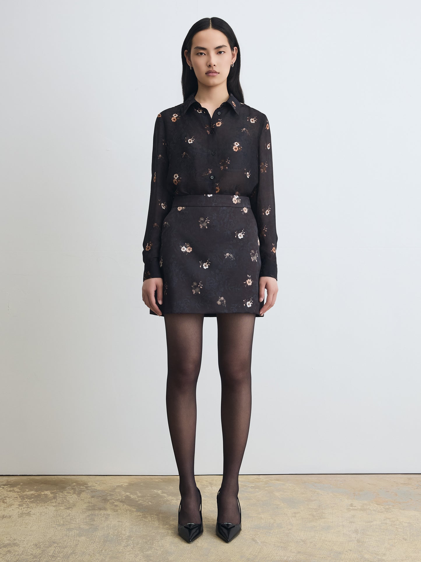 Floral Print Mini Skirt