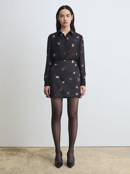 Floral Print Mini Skirt