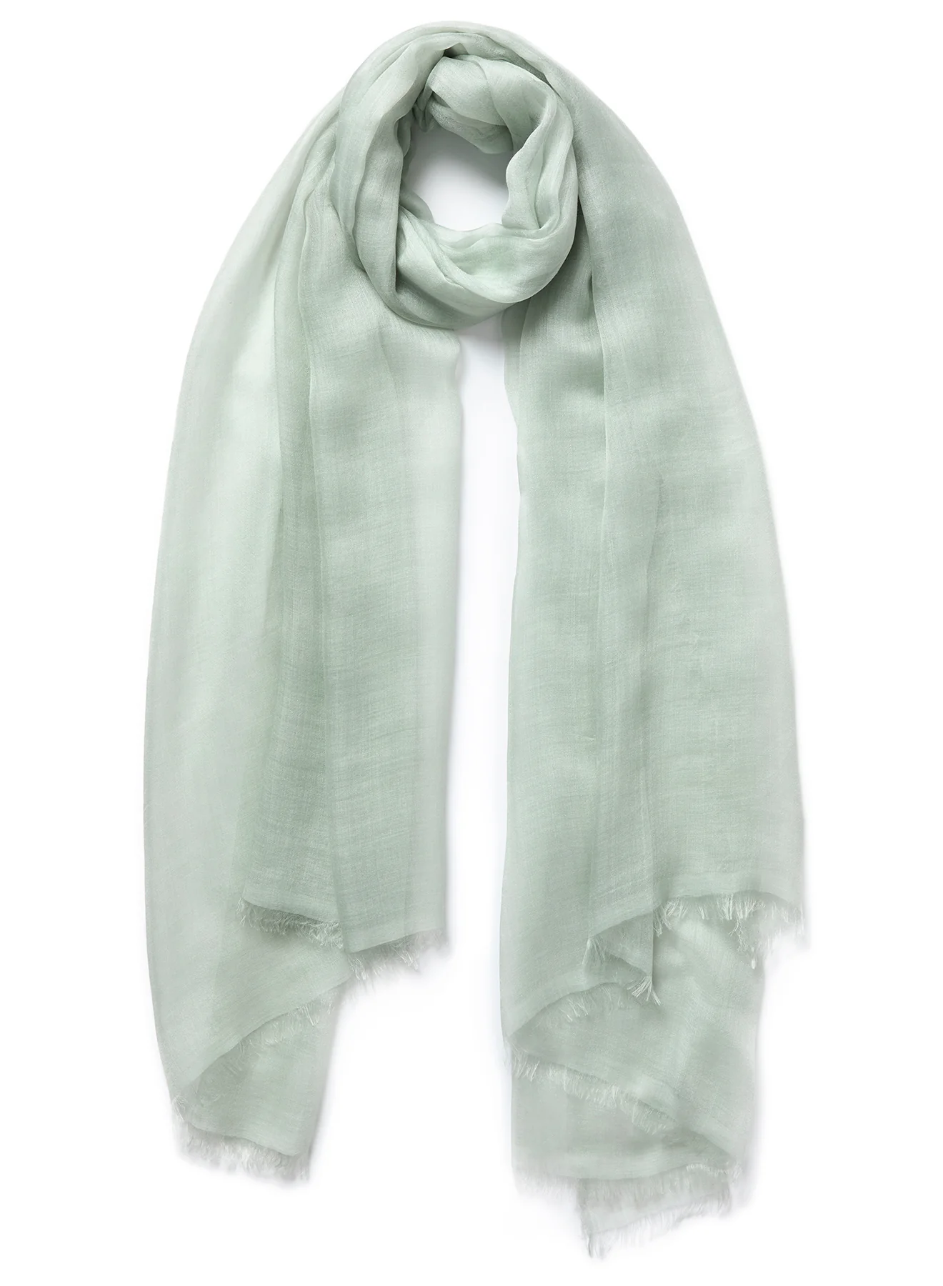 Light green scarf on a white background