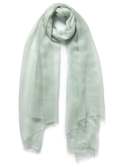 Light green scarf on a white background