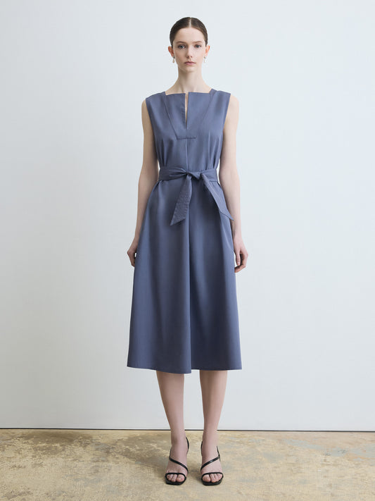 judith and charles midi purple silk flower dress JULIANNA DRESS